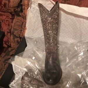 Frye Women's Deborah Studded Tall Western Boots